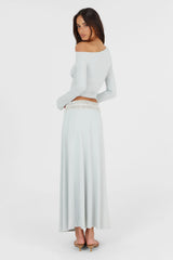 Claudette Midi Skirt Blue