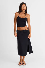Hazel Midi Skirt Black