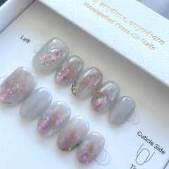 Romantic Purple Garden Press On Nails